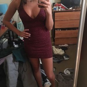 maroon sparkly dress